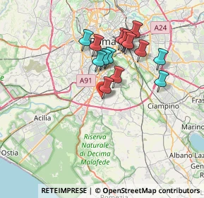 Mappa Via James Joyce, 00143 Roma RM, Italia (6.74067)
