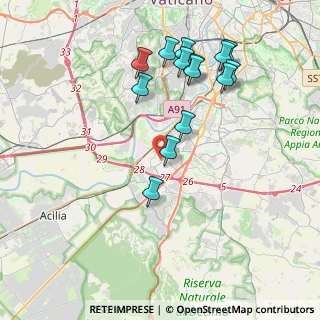 Mappa Parco della Cisterna Romana, 00144 Roma RM, Italia (4.28143)