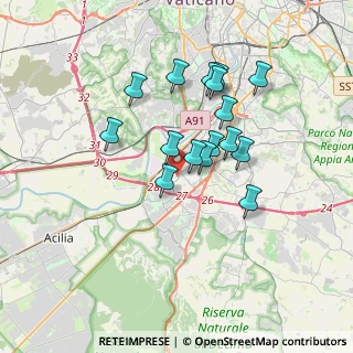 Mappa Parco della Cisterna Romana, 00144 Roma RM, Italia (3.12813)