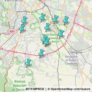 Mappa Via Andrea Casadei, 00178 Roma RM, Italia (3.78273)