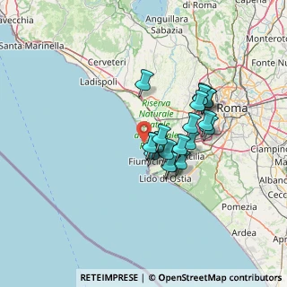 Mappa Viale di Focene, 00054 Focene RM, Italia (10.935)