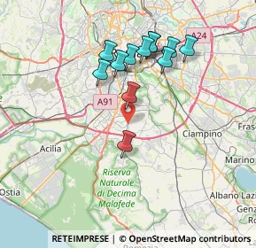 Mappa Via Francesco Sapori snc, 00143 Roma RM, Italia (7.09583)