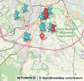 Mappa Via Francesco Sapori snc, 00143 Roma RM, Italia (3.75615)