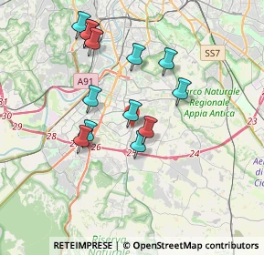 Mappa Via Francesco Sapori snc, 00143 Roma RM, Italia (3.61154)