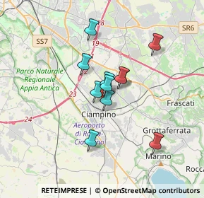 Mappa Via delle Vigne di Morena, 00043 Ciampino RM, Italia (2.60091)