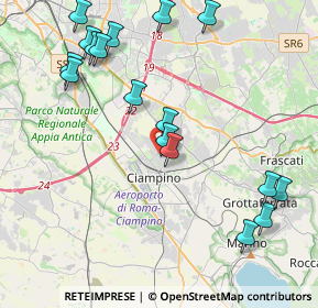 Mappa Via delle Vigne di Morena, 00043 Ciampino RM, Italia (5.04824)