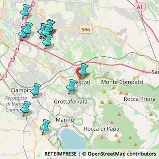 Mappa Via Brigida Postorino, 00044 Frascati RM, Italia (6.11333)