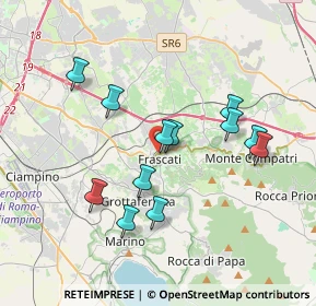 Mappa Via B. Postorino, 00044 Frascati RM, Italia (3.56583)