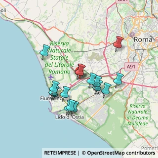 Mappa LOCALITA' LE VIGNOLE, 00054 Fiumicino RM, Italia (6.64688)