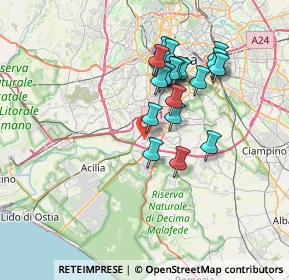 Mappa Via Monte dei Nove Draghi, 00144 Roma RM, Italia (6.7005)