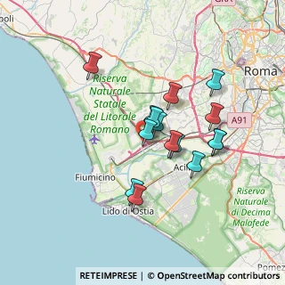 Mappa Centro Commerciale Da Vinci, 00054 Fiumicino RM, Italia (6.09333)