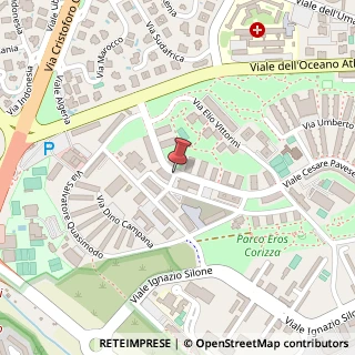 Mappa Via Massimo Bontempelli,  10, 00144 Roma, Roma (Lazio)
