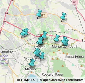 Mappa Via dei Laterensi, 00044 Frascati RM, Italia (3.3975)