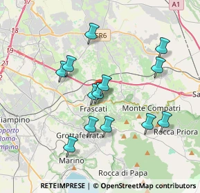 Mappa Via dei Laterensi, 00044 Frascati RM, Italia (3.61154)