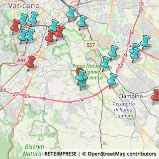 Mappa Via Mario Taparelli, 00178 Roma RM, Italia (5.892)