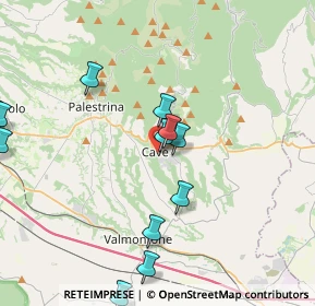 Mappa Via Camillo Benso di Cavour, 00033 Cave RM, Italia (5.45929)