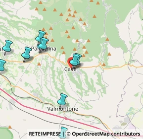 Mappa Via Camillo Benso di Cavour, 00033 Cave RM, Italia (5.28583)