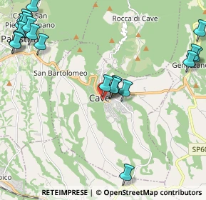 Mappa Via Camillo Benso di Cavour, 00033 Cave RM, Italia (3.035)