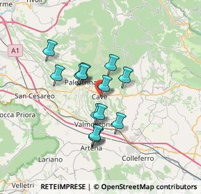 Mappa Via Camillo Benso di Cavour, 00033 Cave RM, Italia (5.67643)