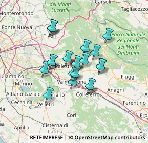 Mappa Via Camillo Benso di Cavour, 00033 Cave RM, Italia (11.0115)