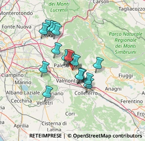 Mappa Via Camillo Benso di Cavour, 00033 Cave RM, Italia (11.06833)