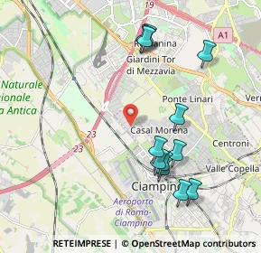 Mappa Via Antonio Segni, 00043 Ciampino RM, Italia (2.18167)