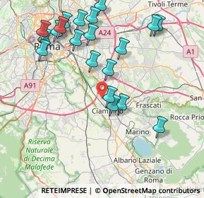 Mappa Via Antonio Segni, 00043 Ciampino RM, Italia (9.3455)