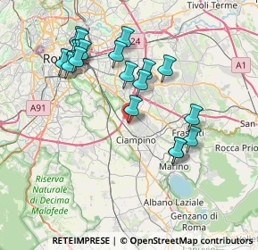 Mappa Via Antonio Segni, 00043 Ciampino RM, Italia (7.94632)