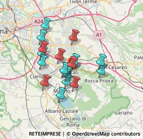 Mappa Via Fontana dei Draghi, 00044 Frascati RM, Italia (5.57889)