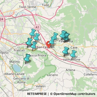 Mappa Via Aquila, 00030 San Cesareo RM, Italia (6.66235)