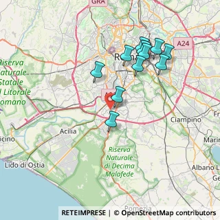 Mappa Piazza del Sole, 00144 Roma RM, Italia (7.67091)