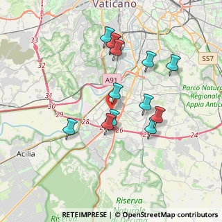 Mappa Piazza del Sole, 00144 Roma RM, Italia (3.62538)