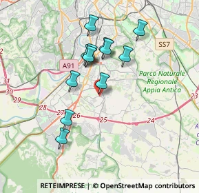Mappa Via Giuseppe Lipparini, 00143 Roma RM, Italia (3.29154)