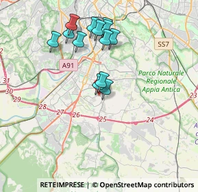 Mappa Via Giuseppe Lipparini, 00143 Roma RM, Italia (3.62923)