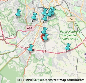 Mappa Via Giuseppe Lipparini, 00143 Roma RM, Italia (3.90455)