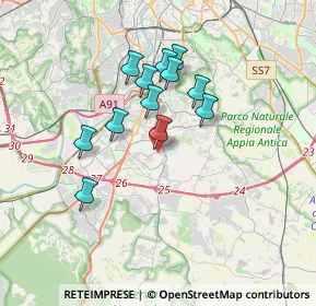 Mappa Via Giuseppe Lipparini, 00143 Roma RM, Italia (3.0775)