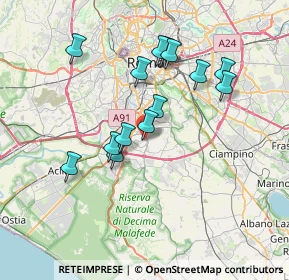 Mappa Via Giuseppe Lipparini, 00143 Roma RM, Italia (6.87071)