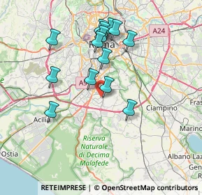 Mappa Via Silone Ignazio, 00143 Roma RM, Italia (7.36143)