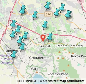 Mappa 00044 Frascati RM, Italia (5.16667)