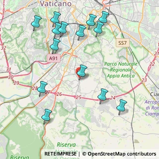 Mappa Via dei Lanciafiamme, 00143 Roma RM, Italia (5.19786)