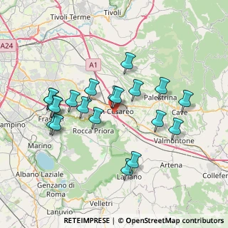 Mappa Via Colle di Fuori, 00030 San Cesareo RM, Italia (7.6195)