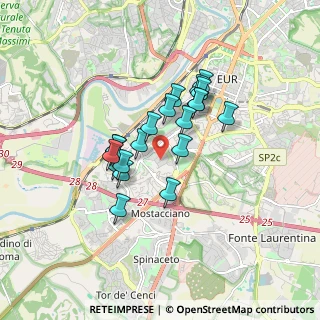 Mappa Via degli Astri, 00144 Roma RM, Italia (1.3905)