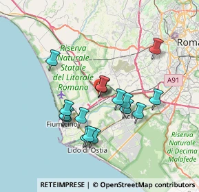 Mappa Via Geminiano Montanari, 00050 Fiumicino RM, Italia (6.7525)