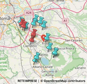 Mappa Via Valle di S.Ignazio, 00044 Frascati RM, Italia (6.86813)