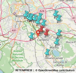 Mappa Via Giovanni Ciampini, 00178 Roma RM, Italia (6.53235)
