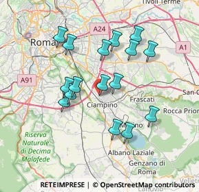 Mappa Via E. Reverberi, 00043 Ciampino RM, Italia (6.93438)