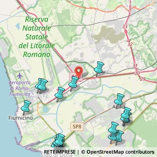 Mappa Via Canòsio, 00054 Fiumicino RM, Italia (7.0615)