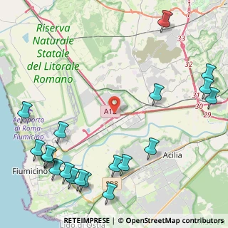 Mappa Via Canòsio, 00054 Fiumicino RM, Italia (6.565)