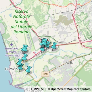 Mappa Via Canòsio, 00054 Fiumicino RM, Italia (3.42231)