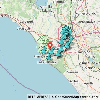 Mappa Via Canòsio, 00054 Fiumicino RM, Italia (11.407)